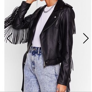 Nasty Gal Fringe Leather Jacket